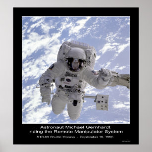 Astronaut Gernhardt-STS-69 Shuttle Mission NASA Poster