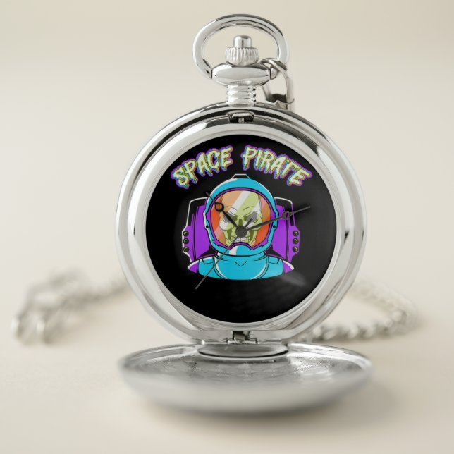 Astronaut Gifts For Adults - Space Pirate Pocket Watch (Inside)