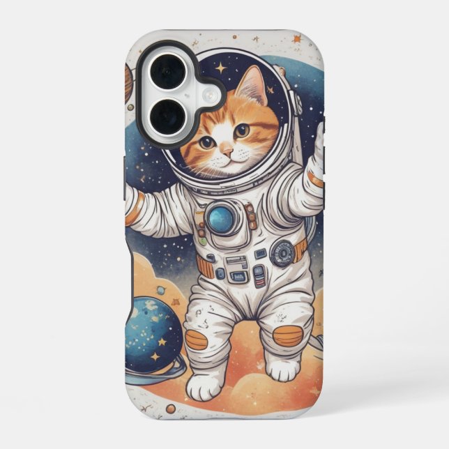 ✨ Astronaut Girl Hoodie iPhone Case (Back)