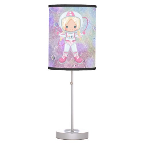 Astronaut girl Outer Space Table Lamp