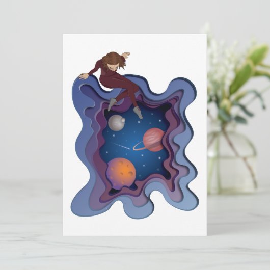 Astronaut Girl Space Gazing (Standing Front)