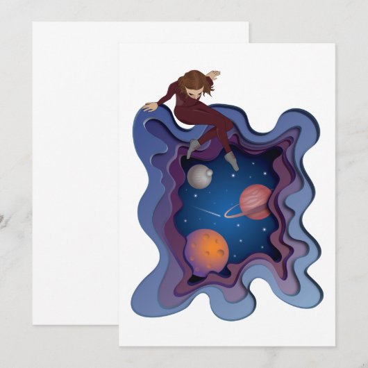 Astronaut Girl Space Gazing (Front/Back)