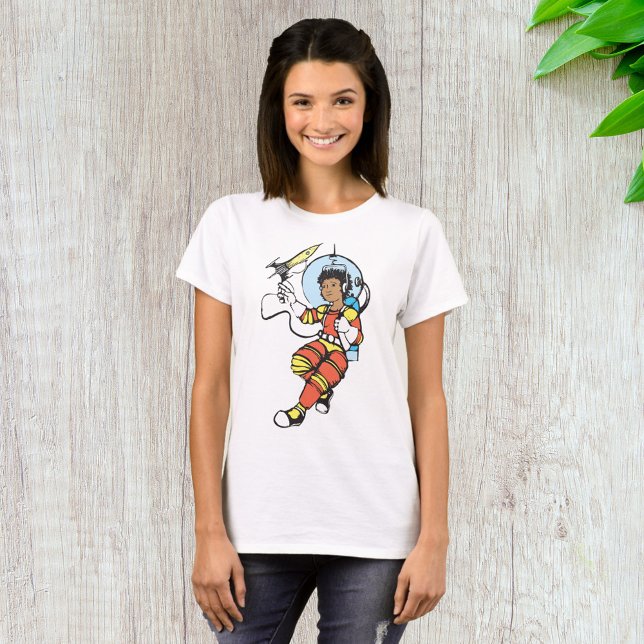 Astronaut Girl with Rocket Blaster T-Shirt (Creator Uploaded)