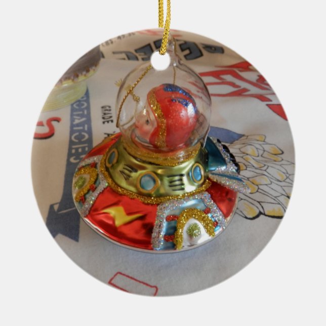 astronaut Glass Ornament on Idaho Vintage (Front)