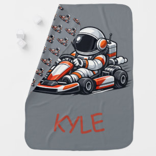 Astronaut Go-Kart Baby Blanket