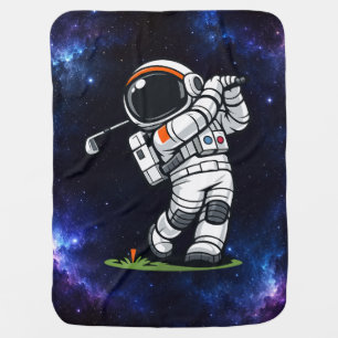 Astronaut Golf Baby Blanket