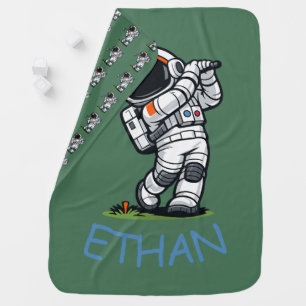Astronaut Golf Baby Blanket