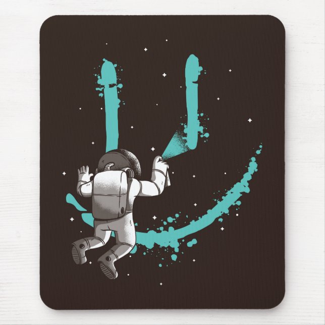astronaut grafitti mouse pad (Front)