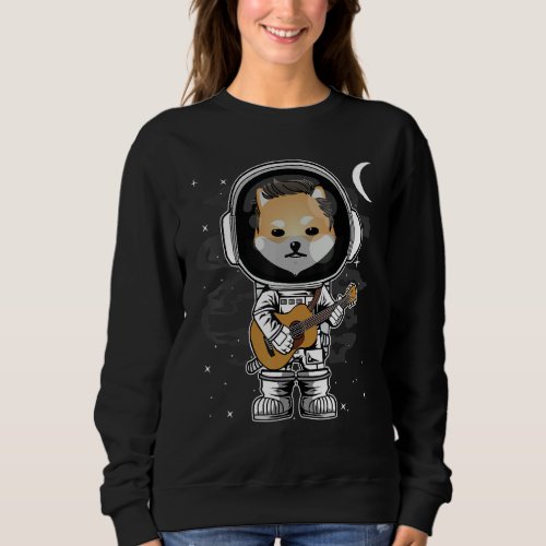 Astronaut Guitar Dogelon Mars Elon Coin To The Moo Sweatshirt