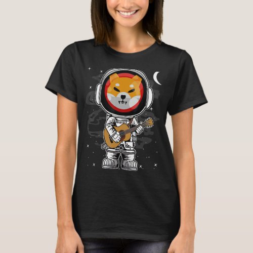 Astronaut Guitar Shiba Inu Shib Coin To The Moon C T_Shirt