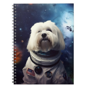 Astronaut Havanese in Space Kids School Notebook
