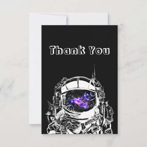Astronaut Head  Thank You Card