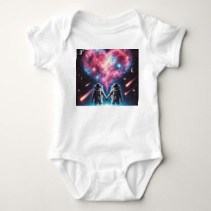 Astronaut Heart Galaxy T-Shirt Baby Bodysuit