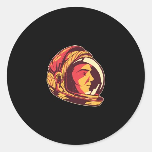 Astronaut Helmet Classic Round Sticker