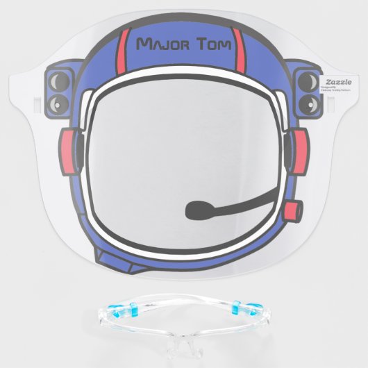 Astronaut Helmet Face Shield (Front w/Glasses)