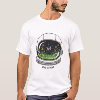 Astronaut Helmet Garden T-Shirt | Space Garden Ill