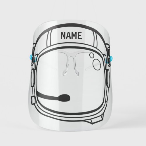 Astronaut Helmet _ Personalised _ Add Your Name Kids Face Shield