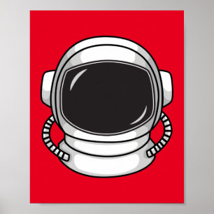 astronaut helmet poster
