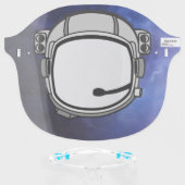 Astronaut Helmet Space Nebula Face Shield (Front w/Glasses)