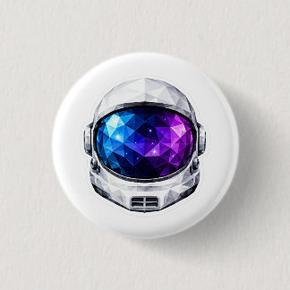 Astronaut Helmet Sticker Button
