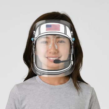 Astronaut Helmet Usa Flag Kids' Face Shield by WRAPPED_TOO_TIGHT at Zazzle