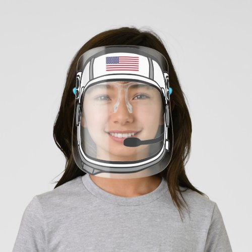 Astronaut Helmet USA Flag Kids Face Shield