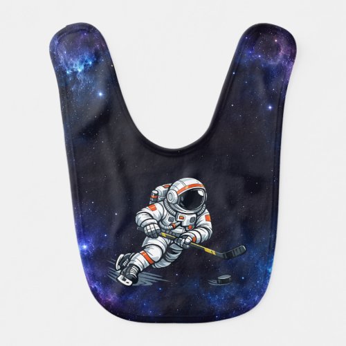 Astronaut Hockey Baby Bib