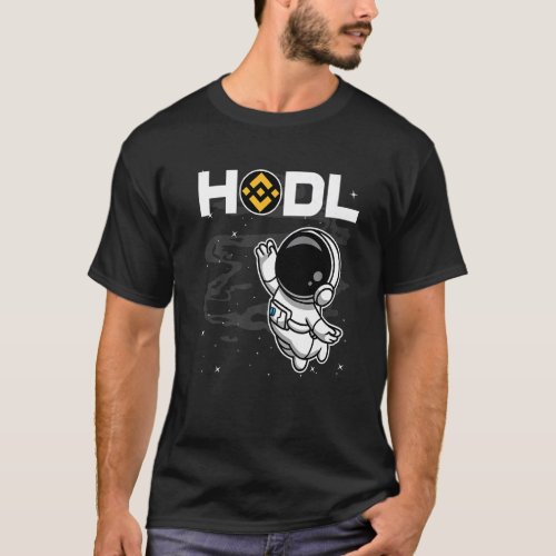 Astronaut HODL Binance BNB Coin To The Moon Crypto T_Shirt