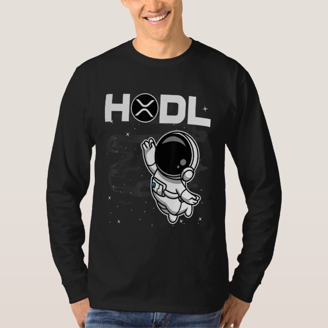Astronaut Hodl Ripple Xrp Coin To The Moon Crypto  T-Shirt (Front)