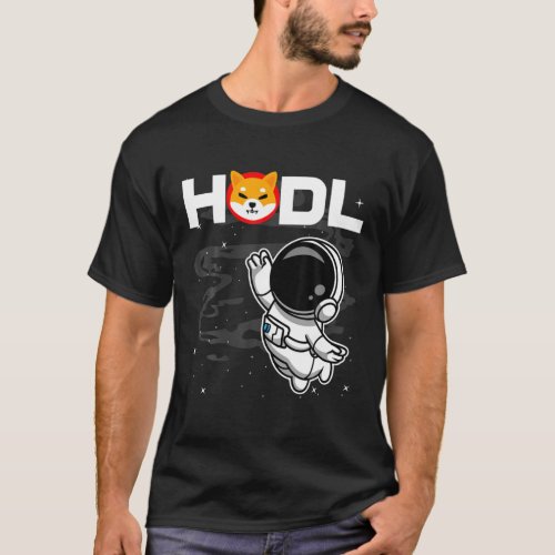 Astronaut HODL Shiba Inu SHIB Coin To The Moon Cry T_Shirt