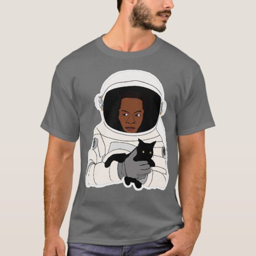 Astronaut Holding Cat T_Shirt