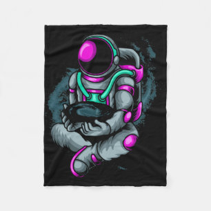 Astronaut Holding The Black Hole Fleece Blanket