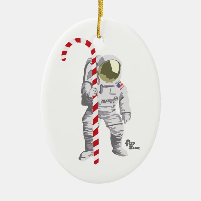 Astronaut Holiday Ornament (Front)