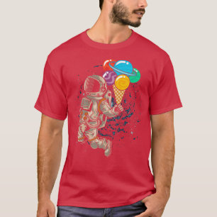 Astronaut Ice Cream Gelato Sundae Frozen Food Ice T-Shirt