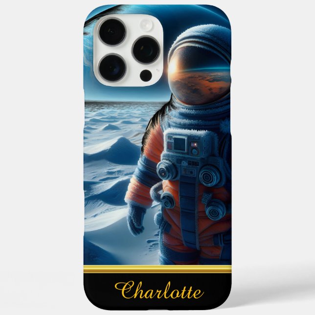 Astronaut in a vibrant orange suit Case-Mate iPhone case (Back)