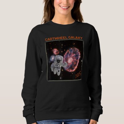 Astronaut in Cartwheel Galaxy Webb Space Telescope Sweatshirt