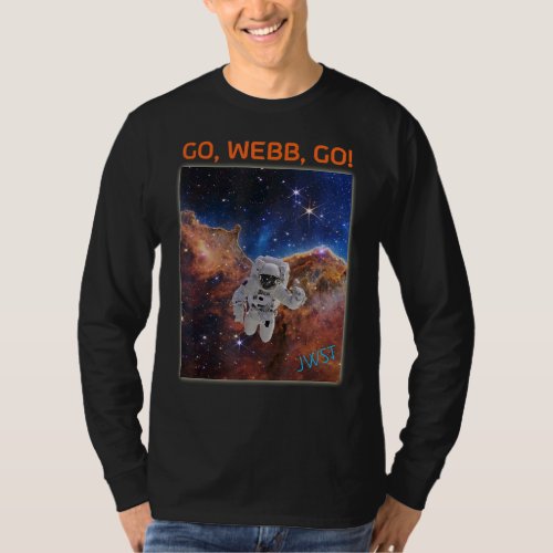 Astronaut in Cosmic Cliffs Webb Space Telescope JW T_Shirt