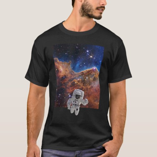 Astronaut in Cosmic Cliffs Webb Space Telescope JW T_Shirt