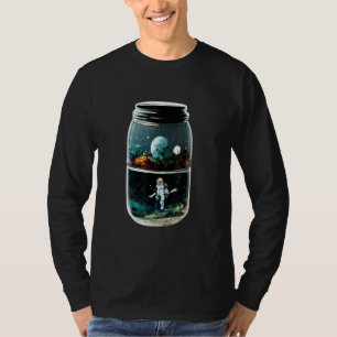 Astronaut in Mason Jar Crazy Art Universe Abstr T-Shirt