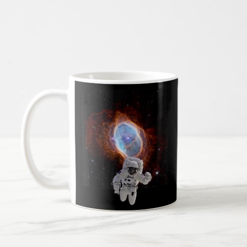 Astronaut in Southern Ring Nebula Webb Space Teles Coffee Mug