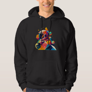 Astronaut in Space Aesthetic Wave Planet Eclipse   Hoodie