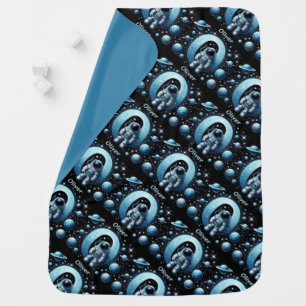 Astronaut in Space Baby Blanket