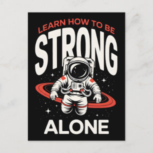 Astronaut in Space Exploring the Infinite Universe Holiday Postcard