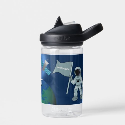 Astronaut in Space Galaxy Personalized Name  Water Bottle