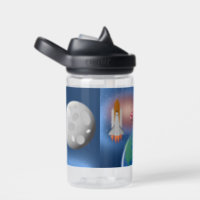 Astronaut Space Kids 12 oz Water Bottle Flip Top