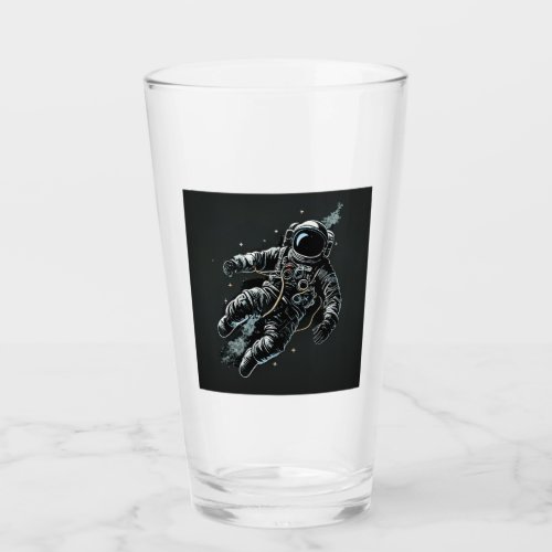 Astronaut in Space Glass Tumbler 