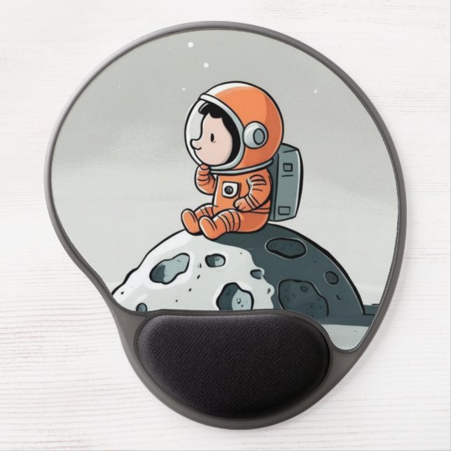 ASTRONAUT IN SPACE ON MOON GEL MOUSE PAD (Front)