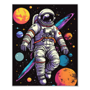 Astronaut In Space Photo Print