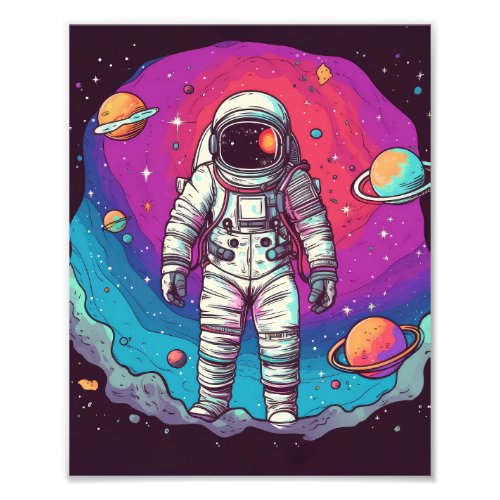 Astronaut In Space Photo Print