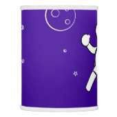 Astronaut In Space - Sketched Art - Purple & White Lamp Shade (Left)